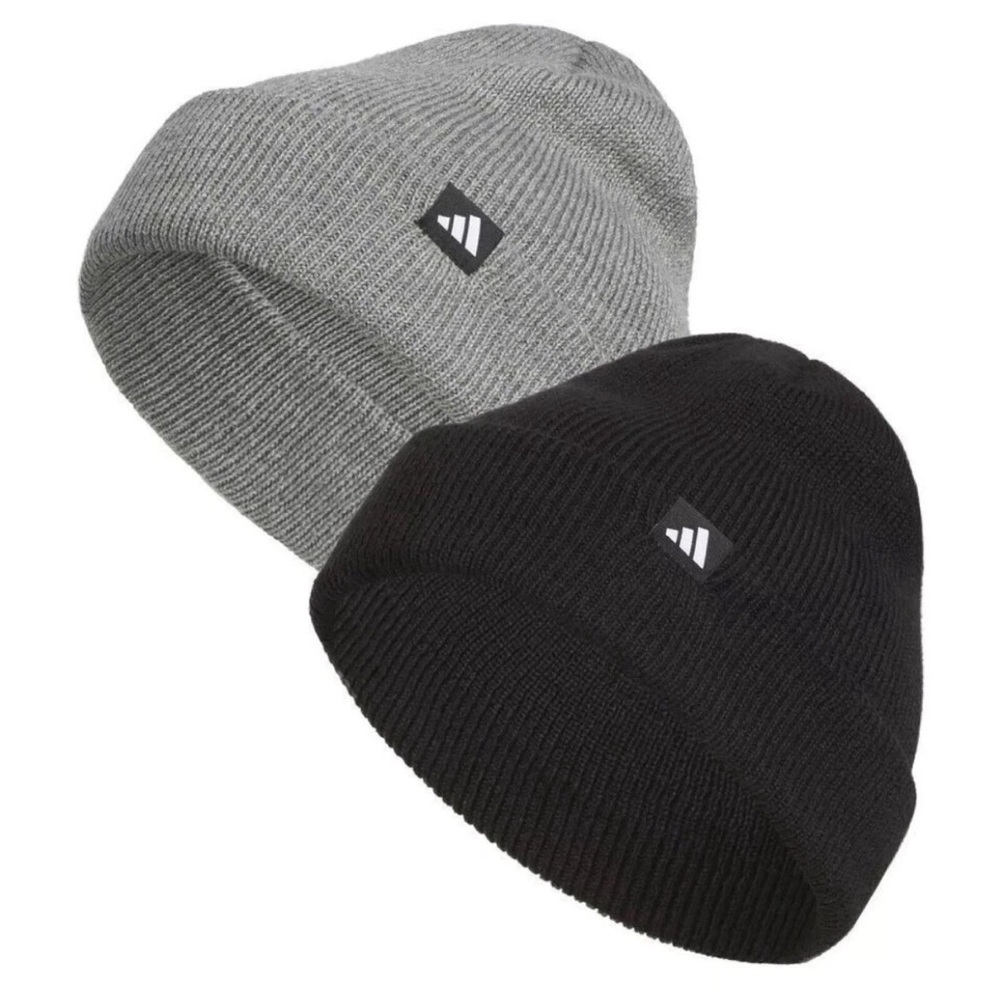 Adidas Black and Gray Beanie Duo